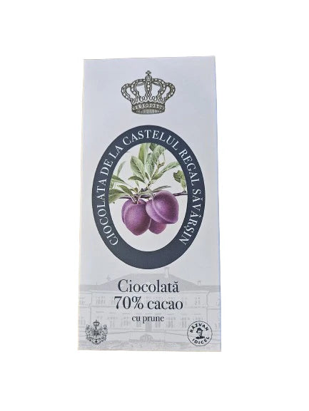 Ciocolată Regală 70% cacao cu prune 80g